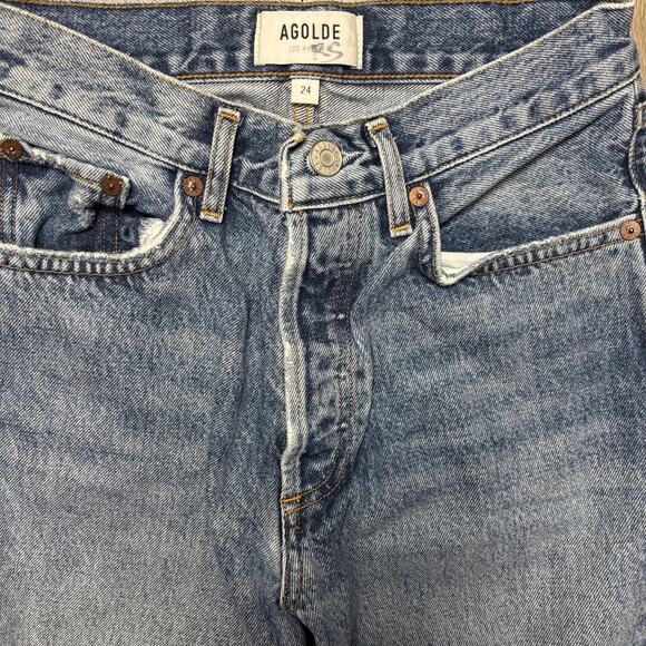 AGOLDE Lana Straight leg jeans backdrop size 24 - Picture 4 of 5